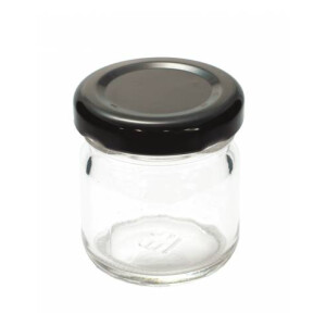 Borcan MINIS 35 ml cu capac Negru