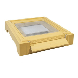 Soclu pentru stupul de 10 rame, din poliuretan, antivarroa cu tava reziduuri, model V10 - FAROSTUP