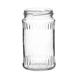 Borcan din sticlă FATETA, 370 ml, pentru miere și produse alimentare