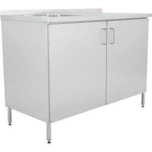 Masa pentru atelier apicol cu ​​uși duble, închidere silențioasă, chiuveta 1200 mm - PREMIUM