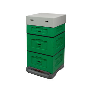 Stup din polistiren pe 10 rame, vopsit verde, dezasamblat, Optima