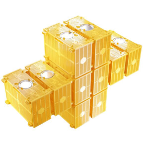 Cutie din plastic pentru transportat roi, cu hranitor