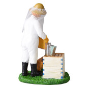 Figurină decorativă „Apicultor, stup deschis” 3D din rășină (RC001‑6)