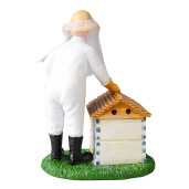 Figurină decorativă „Apicultor, stup inchis” 3D din rășină (RC001‑2)