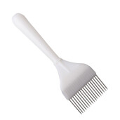 Furculita clasica cu dinti de inox drepti si maner de plastic