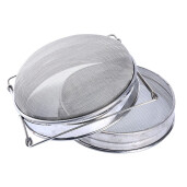 Strecurator din inox, dublu, bombat, pentru miere