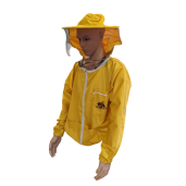 Bluza cu masca din bumbac, galbena
