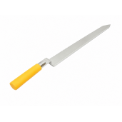 Cuțit pentru descăpăcit, din inox, lamă netedă și zimțată, 280 x 33 mm cu mâner ergonomic din plastic