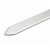Cuțit pentru descăpăcit, din inox, lamă netedă și zimțată, 280 x 33 mm cu mâner ergonomic din plastic
