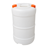 Bidon din plastic, 60 litri, cu 2 bușoane  – recipient pentru sirop și miere lichidă