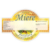 Etichete miere "Poliflora" cu aripioare (125x86 mm)