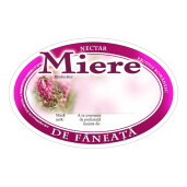 Eticheta miere ovala de Faneata (92x60 mm) 