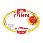 Eticheta miere ovala Poliflora (92x60 mm)