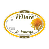 Eticheta miere ovala de Faneata (92x60 mm)