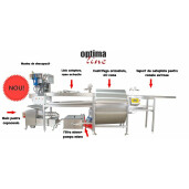 Linie completa pentru extractie, 40 rame. cu masina de descapacit (control PC-02), cu melc pentru capaceala, cu filtru si pompa pentru miere, 230V - OPTIMA LINE LYSON