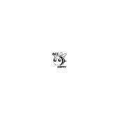 Stiker auto, albina, Bee Happy, culoare neagra