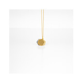 Colier arging placat cu aur, hexagon uniz