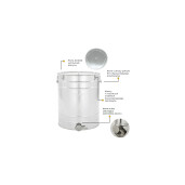 Maturator din inox 200 l, canea inox, cleme prindere capac si garnitura silicon, manere, Classic Line