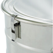 Maturator din inox 200 l, canea inox, cleme prindere capac si garnitura silicon, manere, Classic Line
