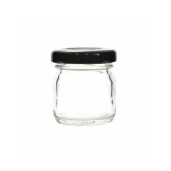 Borcan MINIS 35 ml cu capac Negru