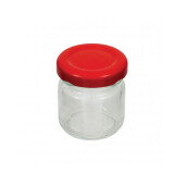 Borcan 35 ml (50 g), rotund cu capac rosu