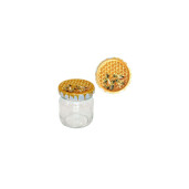 Borcanas din sticla, 35 ml (50 gr) cu capac, fagure