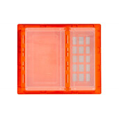 Hranitor plastic portocaliu de podisor 10 rame Combo V