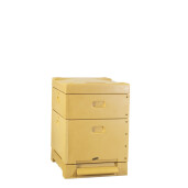 Stup 10 rame, din poliuretan, cu soclu antivarroa si tava reziduuri, corp Dadant 1/1, 1 x magazie 1/2, capac - FAROSTUP