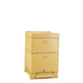 Stup 10 rame, din poliuretan, cu soclu antivarroa si tava reziduuri, corp Dadant 1/1, 1 x magazie 3/4, capac - FAROSTUP