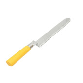 Cuțit pentru descăpăcit, din inox, zimțat pe ambele părți, 280 x 33 mm, cu mâner ergonomic din plastic
