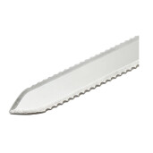 Cuțit pentru descăpăcit, din inox, zimțat pe ambele părți, 280 x 33 mm, cu mâner ergonomic din plastic