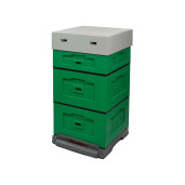 Stup din polistiren pe 10 rame, vopsit VERDE, dezasamblat, Optima