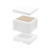Stup Mini Plus din polistiren cu plasa pe fund