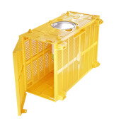 Cutie din plastic pentru transportat roi, cu hranitor