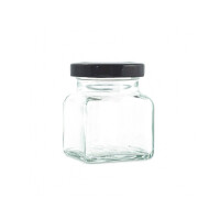 Borcan din sticla patrat 120 ml