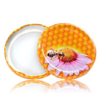 Capac borcan, twist-off 82, albinuta pe floare