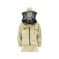 Bluza cu masca si fermoar (masca rotunda), bej, Classic line