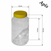 Borcan din plastic hexagonal 1 kg 