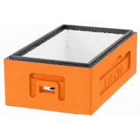 Corp 1/2 din polistiren pentru stup de 6 rame, 160 mm inaltime. PORTOCALIU