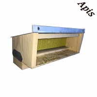 Colector de polen, din lemn de brad, 360 x 120 mm, cu capac din tablă zincată, placă activă și tavă colectoare 