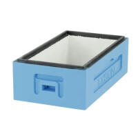 Corp 1/2 din polistiren pentru stup de 6 rame, 160 mm inaltime. Albastru