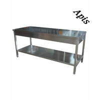 Masă inox, centrală, cu poliță 1800x700x850mm