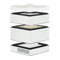 Stup Mini Dadant CLASSIC, pentru rame modulare cu corp de 160 mm, Nevopsit