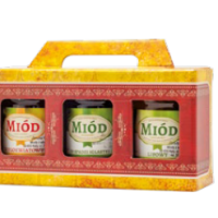 Cutie decorativa, cu maner, pentru 3 borcane, de 350ml