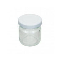 Borcan MINIS 35 ml cu capac ALB
