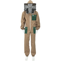 Combinezon apicol complet SAF Natura cu fermoar și mască detașabilă 