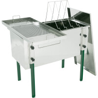 Banc de descapacit din inox cu capac si canea de plastic in partea de jos