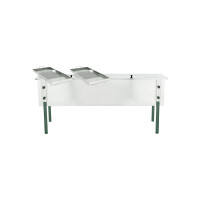 Banc de descapacit 2000 mm, cu capac si canea de plastic in partea de jos, Saf Natura