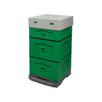Stup din polistiren pe 10 rame, vopsit VERDE, dezasamblat, Optima
