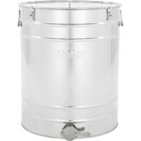 Maturator de miere din inox 50l (70 kg), canea de inox si manere, cu inchidere etansa cu cleme,  CLASSIC
